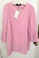 Zara Woman Heavy Coat With Ruffled Cuffs In Pink XS BNWT RRP £89.99 LAST ONE