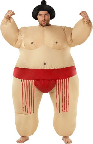 Adult red inflatable sumo - red,