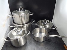 Fissler saucepan pots stainless steel lid pot set 5 pieces mint condition