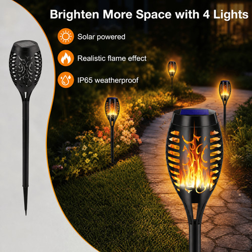 Pcs solar flickering flame - 4,
