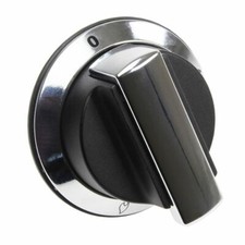 Genuine Rangemaster Cooker Gas Hob Control Knob Black & Chrome P059074