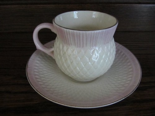Belleek gilded pink thistle - belleek,