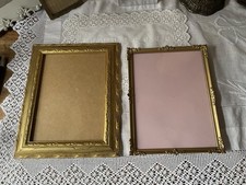 2 Vintage Ornate Gold Photo /