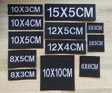 Embroidery Personalised Name Badges Patches Various Sizes Sew On Back