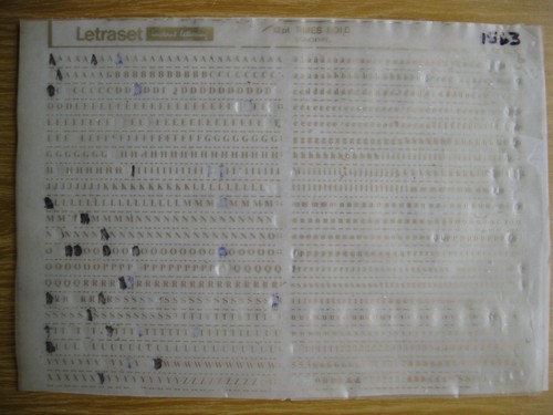 Letraset upp low - x,