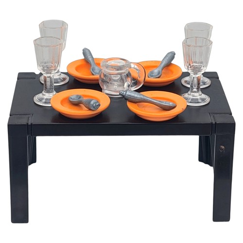 Playmobil black table cutlery