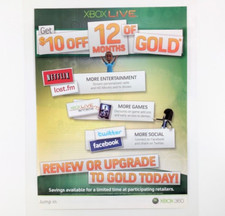 Xbox Live Gold Upgrade 2010 Ad