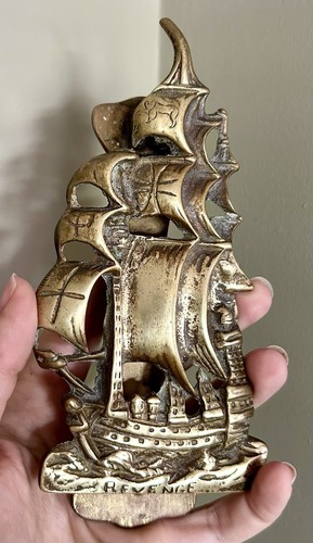 Vintage solid brass ship door - brass,