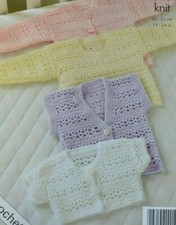 (BC8) Baby Cardigan Sweater Waistcoat Bolero 6 Sizes 14" - 24" Crochet Pattern