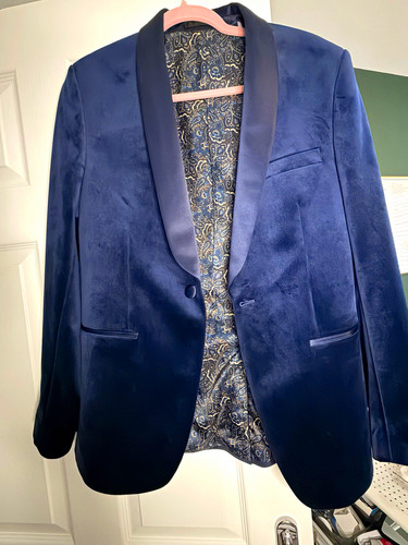 Men blue velvet smoking - men’s,