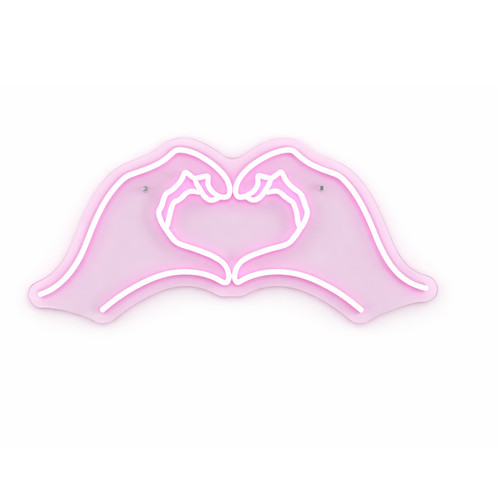 Heart hands neon led sign - heart,
