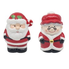 Mr & Mrs Santa Claus Christmas Salt & Pepper Shakers Pots Cruet Set