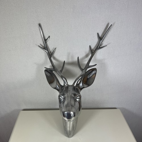 Large metal wall mount deer - metal,