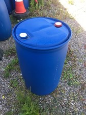 Empty Plastic Storage Barrel