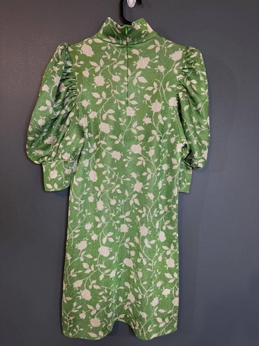 Zara green floral puff sleeve - puff,