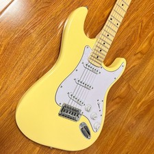 Yngwie ST Yellow Electric Guitar Alder Body White Pickguard Recessed Jack 