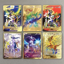 Pokémon 10000point Metal Card TCG Arceus VMAX Golden Metal Card Gifts for Kids