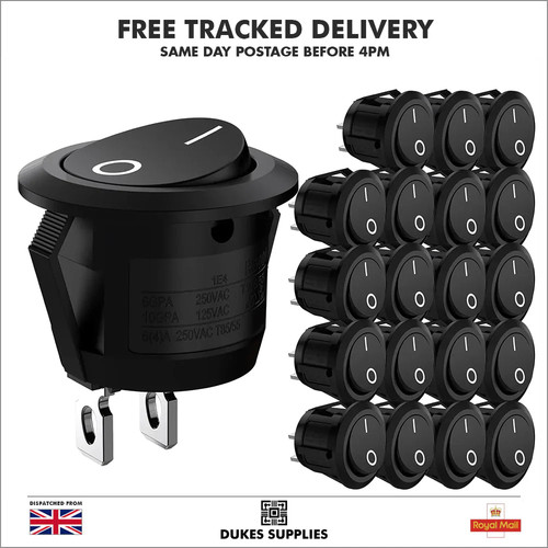 20pc rocker switches black - switches,