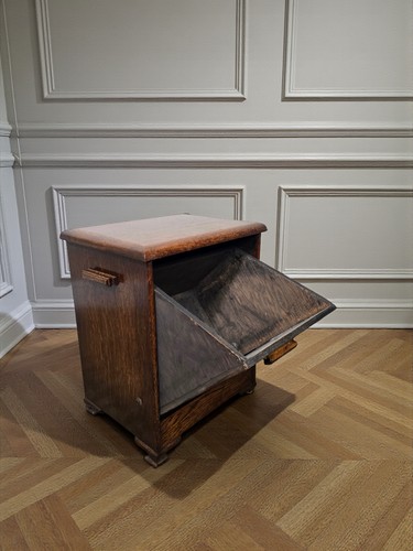 Art deco oak coal scuttle - an,