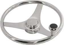 3 Spoke Stainless Steel 13-1/2