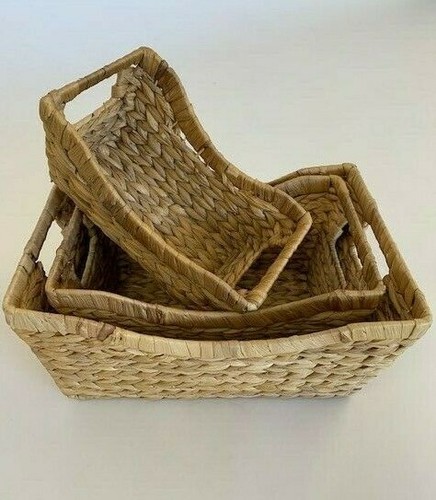 Wicker natural storage baskets - wicker,