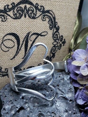 Silver fork bracelet bangle - fork,