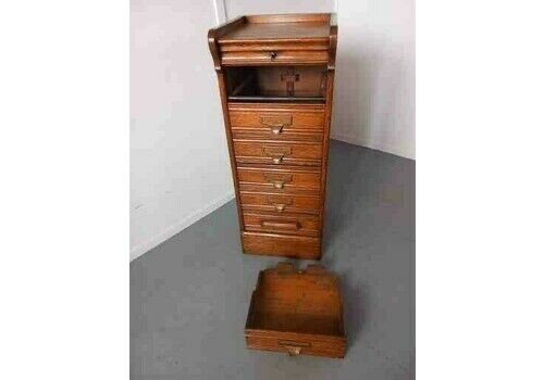 1910 antique oak filing - 1910's,