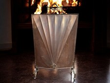 Art-Deco Fireguard Fireplace Screen Brass-copper plated c.1920