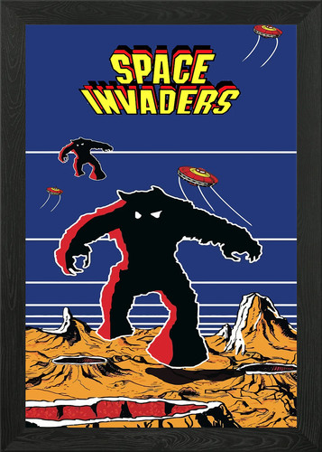 Space invaders poster framed - space,