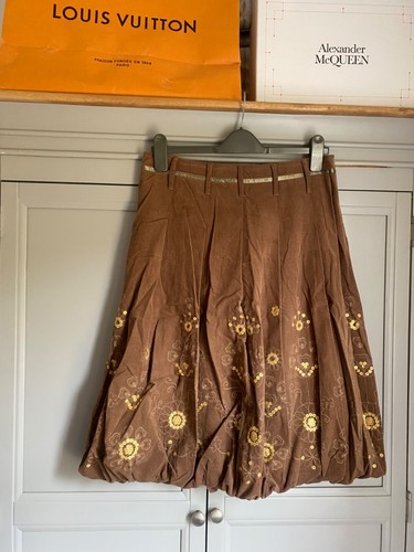 South brown corduroy skirt - south,