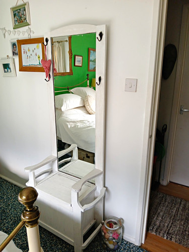 Wooden hall stand with hooks - hall,