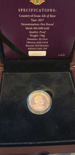 Isle man 2017 gold proof - isle,