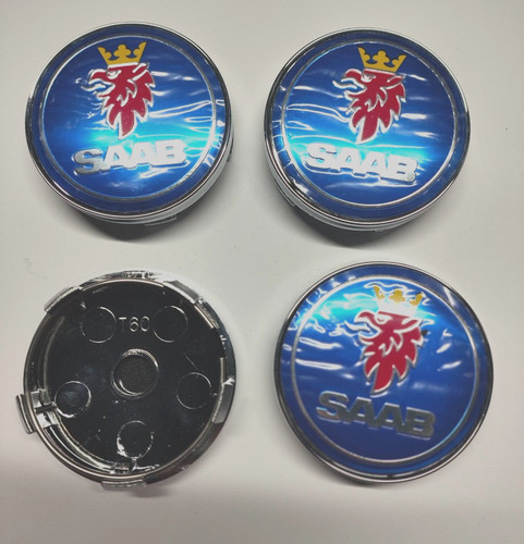 Saab light blue centre hub - blue,