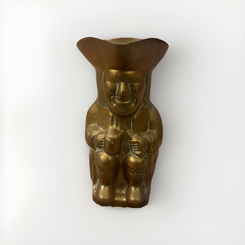 Vintage solid brass toby jug - vintage,