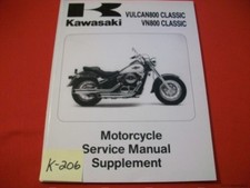 KAWASAKI VULCAN 800 VN800 CLASSIC MOTORCYCLE SUPP. MANUAL #99924-1199-56 '96-'02