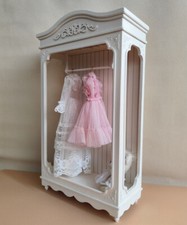 1:12 Scale Dolls House Miniatures Furniture Vintage Wardrobe Unfinished Princess