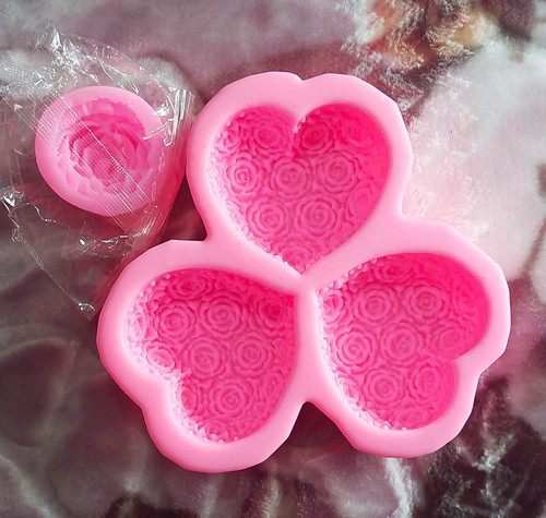 Pink silicone rose flower - pink,