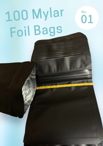 100 mylar zip - lock, foil