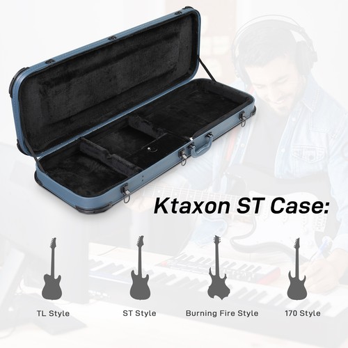 Blue electric guitar case - blue,