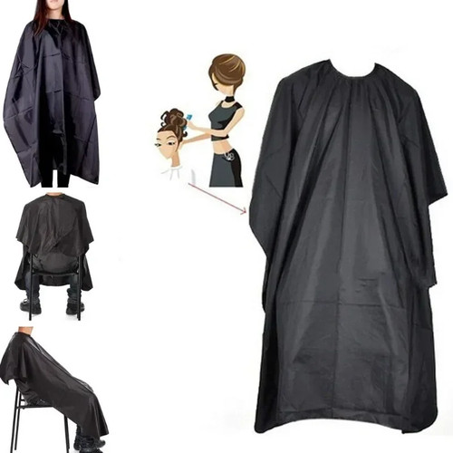 Black hairdressing cape - black,