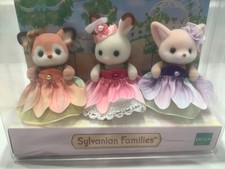 Sylvanian Families Flower Dresses Trio Epoch BNIB Japan