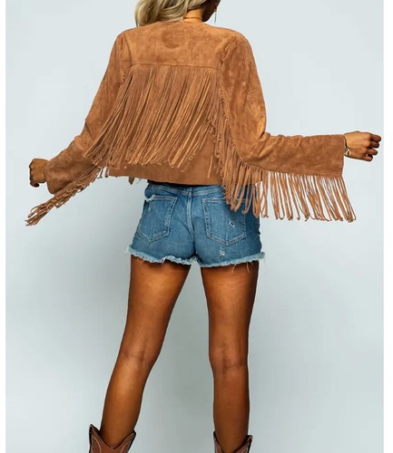 Women suede jacket ladies - jacket,