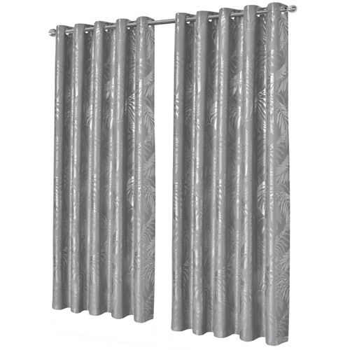 Blackout eyelet curtains leaf - curtains,