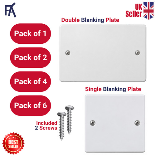 Blanking plate with - with, screws