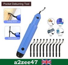 11pcs Deburring Tool Kit High-Speed Steel HSS Rotary Deburr Trimming Tool Handle