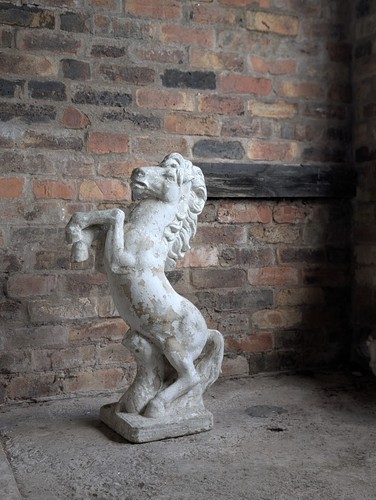 Reconstituted stone horse - reconstituted,
