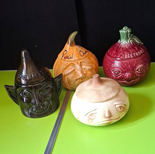 Ceramic face pots sylvac - ceramic,