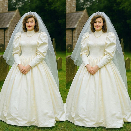 Vintage satin wedding dresses - vintage,