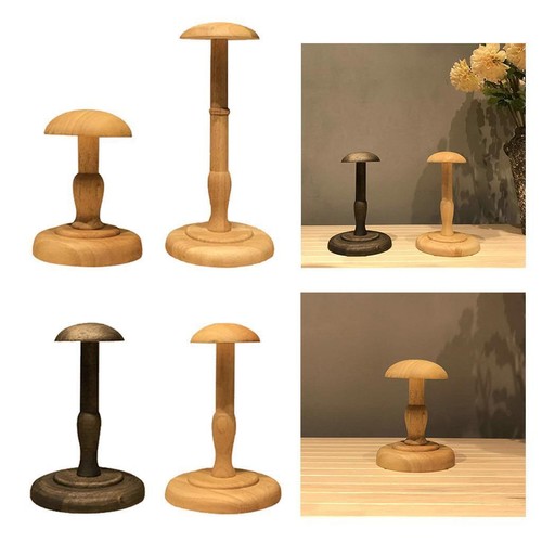 Wooden tabletop wig stand - tabletop,