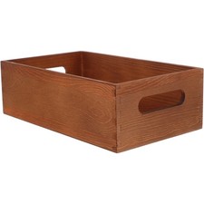  Wood Organizer Box Wooden Crate Basket Multi-function Multi-use Case